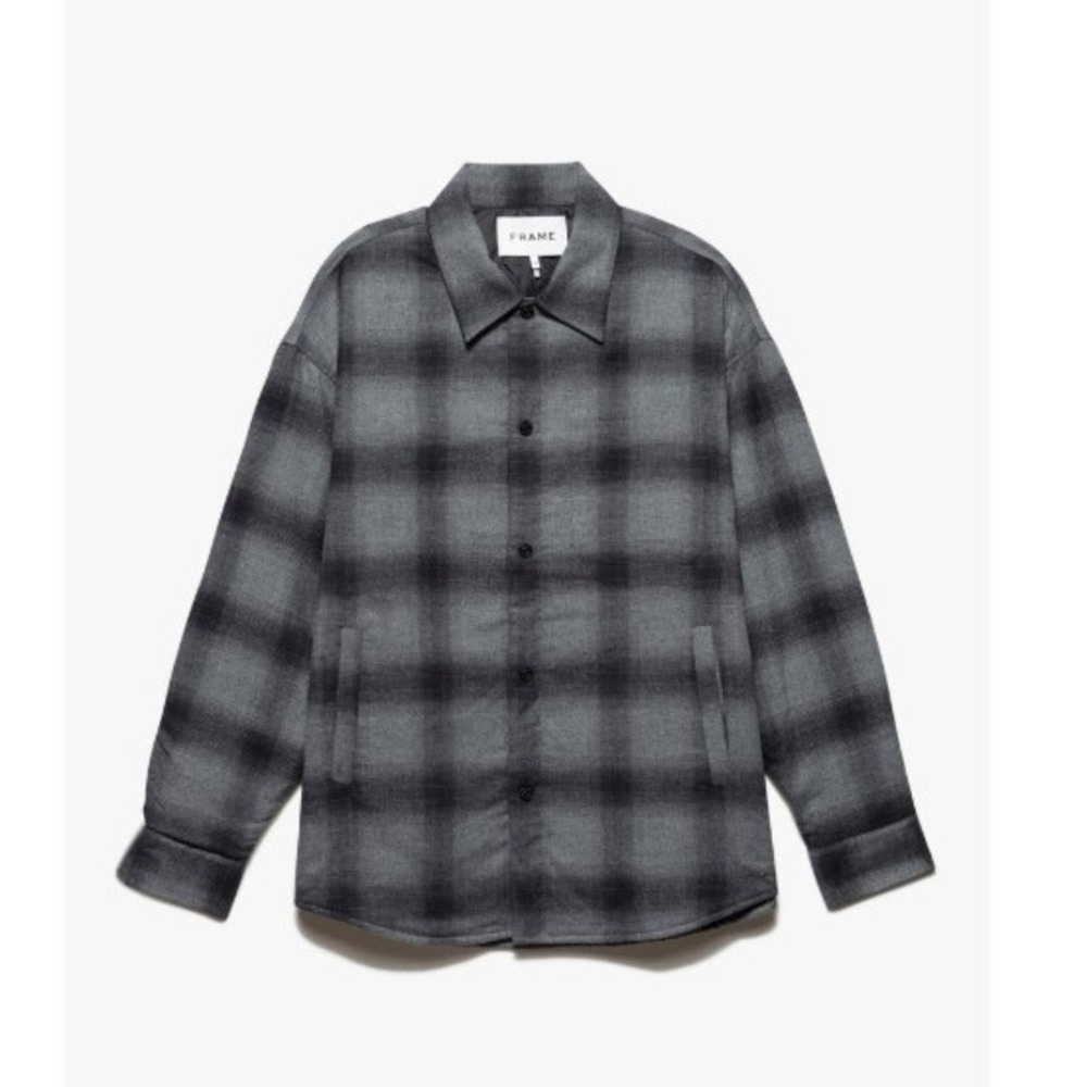 FRAME Mens M Lightweight Padded Plaid Shirt Jacket $398 NWOT 90's Grunge